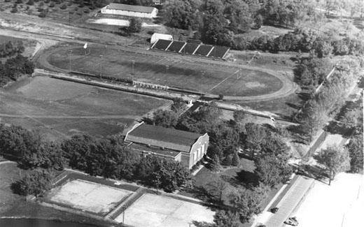 Memorial Stadium was renamed Rickenbrode Stadium after William A. Rickenbrode, the registrar, secretary to the Board of Regents and avid football fan.